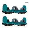 Roco H0 (DC) FS 2-tlg. Set: Coiltransportwagen