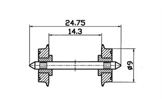 Roco H0 (DC) NEM-Normradsatz Ø 9 mm (Inhalt: 2 Stk.)