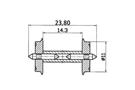 Roco H0 DC-Radsatz 11 mm, Achslänge 23.8 mm, geteilte Achse (Inhalt: 2 Stk.)