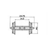 Roco H0 DC-Radsatz 11 mm, Achslänge 24.75 mm, geteilte Achse (Inhalt: 2 Stk.)