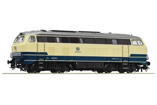 Roco H0 (DC Sound) DB Diesellok 215 022-5, blau/beige, Ep. IV