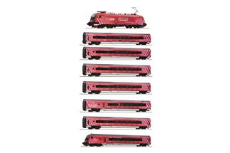 Roco H0 (DC Sound) ÖBB Zugset Railjet, 100 Jahre ÖBB, Ep. VI, 8-tlg.