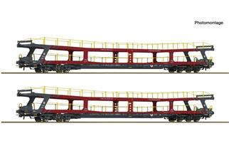 Roco H0 (DC) ZSSK 2-tlg. Set: Autotransportwagen, ZSSK