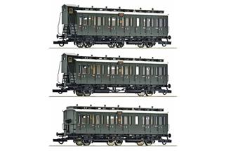 Roco H0 DRG Reisezugwagen-Set, Ep. II, 3-tlg.