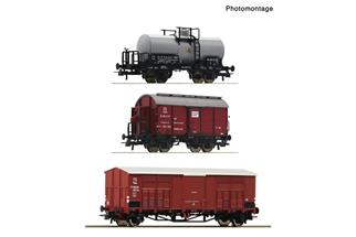 Roco H0 FS Güterwagen-Set Nebenbahngüterzug, Ep. III, 3-tlg.