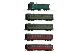 Roco H0 KWStE Schnellzugwagen-Set, Ep. I, 5-tlg.