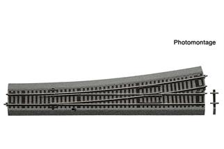 Roco H0 Line mit Bettung Wl10 Weiche links 345 mm, 10°