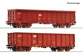 Roco H0 MAV Hochbordwagen-Set Eas, Ep. V, 2-tlg.
