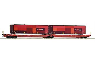 Roco H0 ÖBB Doppeltaschen-Gelenkwagen T3000e, RailCargoGroup, Ep. VI