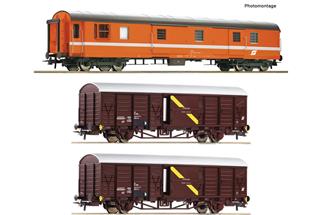 Roco H0 ÖBB Postwagen-Set Postschnellzug, Ep. IV-V, 3-tlg.