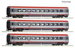 Roco H0 ÖBB Reisezugwagen-Set Modularwagen, Ep. VI, 3-tlg.