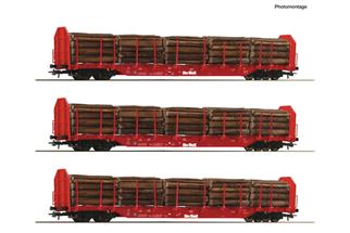 Roco H0 On Rail Rungenwagen-Set Rnoos, Ep. VI, 3-tlg.