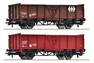 Roco H0 SBB Hochbordwagen-Set Es/E, Ep. IV-V, 2-tlg.