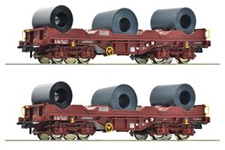 Roco H0 SNCB Coiltransportwagen-Set Shimmns, Ep. V-VI, 2-tlg.