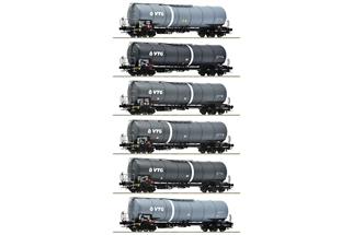 Roco H0 VTG Kesselwagen-Display Zans, Ep. VI, 6-tlg.