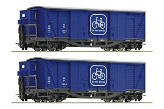 Roco H0e ÖBB Fahrradtransportwagen-Set GGmh/s, Ep. IV, 2-tlg.