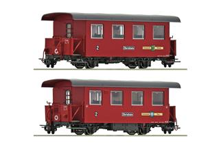 Roco H0e Zillertalbahn Personenwagen-Set, Ep. VI, 2-tlg.