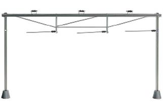 Sommerfeldt H0 NS Quertragwerk komplett mit 2 Masten, Bausatz