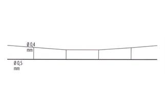 Sommerfeldt H0 Profi-Fahrdraht 260 mm Eisendraht verk.t Ø 0.4/0.5 mm