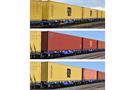 Sudexpress H0 Budamar Container-Doppeltragwagen-Set Sggrrs 80', Ep. VI, 3-tlg.