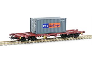 Sudexpress H0 CP Containertragwagen Sgmms, 20'-Container P&O Nedlloyd, Ep. V