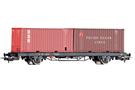 Tillig H0 DR Containertragwagen Lgkks 4444, 2x 20'-Container, Ep. IV