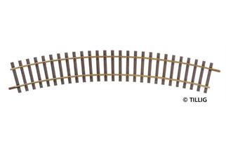Tillig H0 Elite-Gleis gebogen Radius 366 mm (R11), 30°