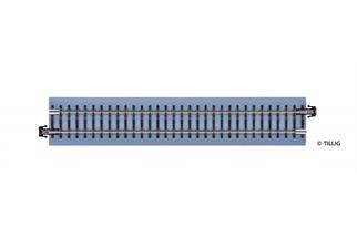 Tillig H0m/TT-Bettungsgleis BA1 Anschlussgleis gerade 166 mm, braun