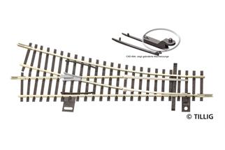 Tillig H0m/TT-Gleis Weiche rechts Radius 353 mm (EW1), 15°