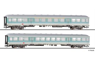 Tillig TT DB AG Reisezugwagen-Set ABn 703 + Bn 719, mintgrün, Ep. V, 2-tlg.
