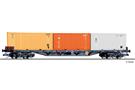 Tillig TT DR Containertragwagen Rgs 3910, 3x20'-Container, Ep. IV