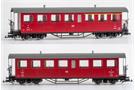 Train Line 45 IIm FO Vierachs-Plattformwagen-Set AB 4125 + B 4229, rot, 2-tlg.