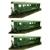 Train Line 45 IIm RhB Vierachs-Plattformwagen-Set BC 1506/1507/1508, grün, 3-tlg.