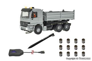 Viessmann H0 CarMotion Basis Startset MB Actros Muldenkipper, silber