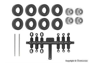 Viessmann H0 CarMotion Nachrüst-Set für Kibri Anhänger und Auflieger, Zwillingsbereifung