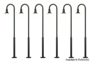 Viessmann H0 LED-Bogenleuchte, warmweiss (Inhalt: 6 Stk.)