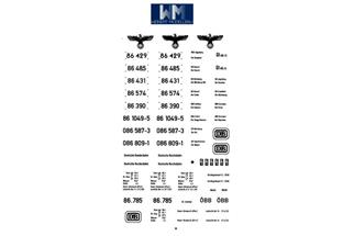 Weinert H0 Schiebebildersatz zu BR 86
