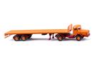 Wiking H0 Faun Flachpritschensattelzug, gelborange