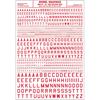 Woodland Decals Buchstaben 45° USA Gothic, rot