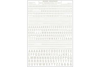 Woodland Decals Buchstaben Condensed Gothic R.R., weiss