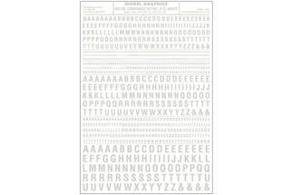 Woodland Decals Buchstaben Condensed Gothic R.R., weiss