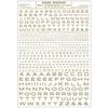 Woodland Decals Buchstaben Extended Gothic R.R., gold