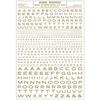 Woodland Decals Buchstaben Extended Gothic R.R., gold