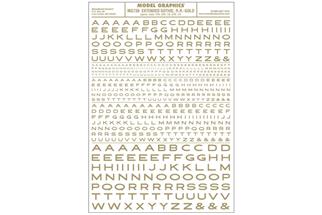 Woodland Decals Buchstaben Extended Gothic R.R., gold