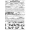 Woodland Decals Zahlen + Buchstaben Condensed Roman R.R., schwarz