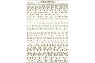 Woodland Decals Zahlen + Buchstaben Extended Roman R.R., gold