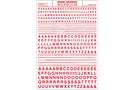 Woodland Decals Zahlen + Buchstaben Gothic R.R., rot