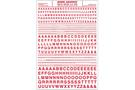 Woodland Decals Zahlen + Buchstaben Gothic R.R., rot