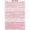 Woodland Decals Zahlen + Buchstaben Gothic R.R., rot