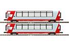 AB-Modell/Kato N RhB Panoramawagen-Set Ap 1314/Bp 2535, Glacier Express GEX, 2-tlg.